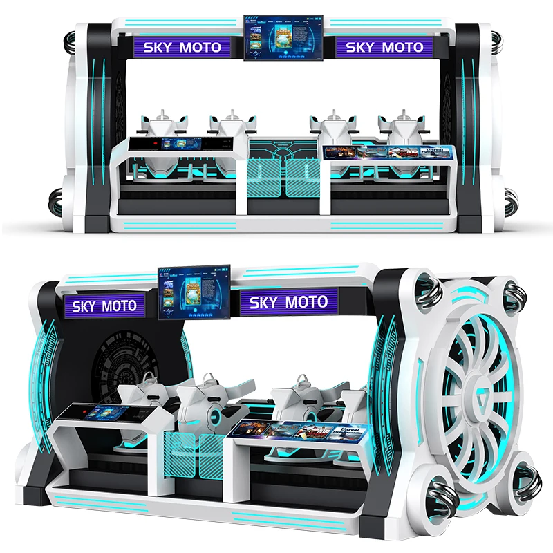 【2026】VR Roller Coaster Simulator 2026 كرسي حركة جديد 4 مقاعد محاكي الطيران مسرح الطيران الواقع الافتراضي آلة ألعاب الواقع الافتراضي VR