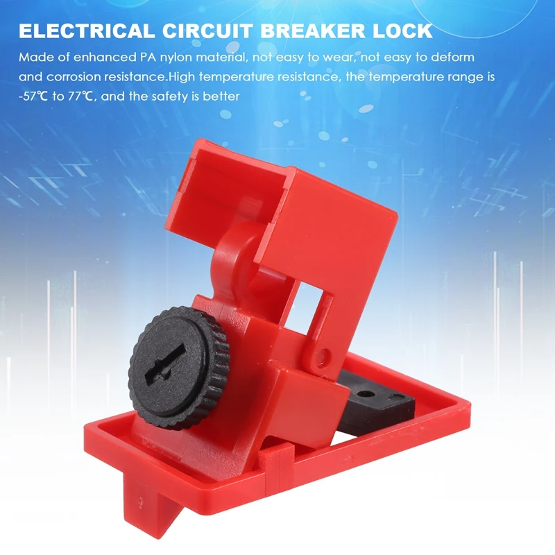 Circuit Breaker Lockout Electrical Safety Lock Single Pole Breaker Lock For Handle Within 16.5Mm Electrician Maintenance