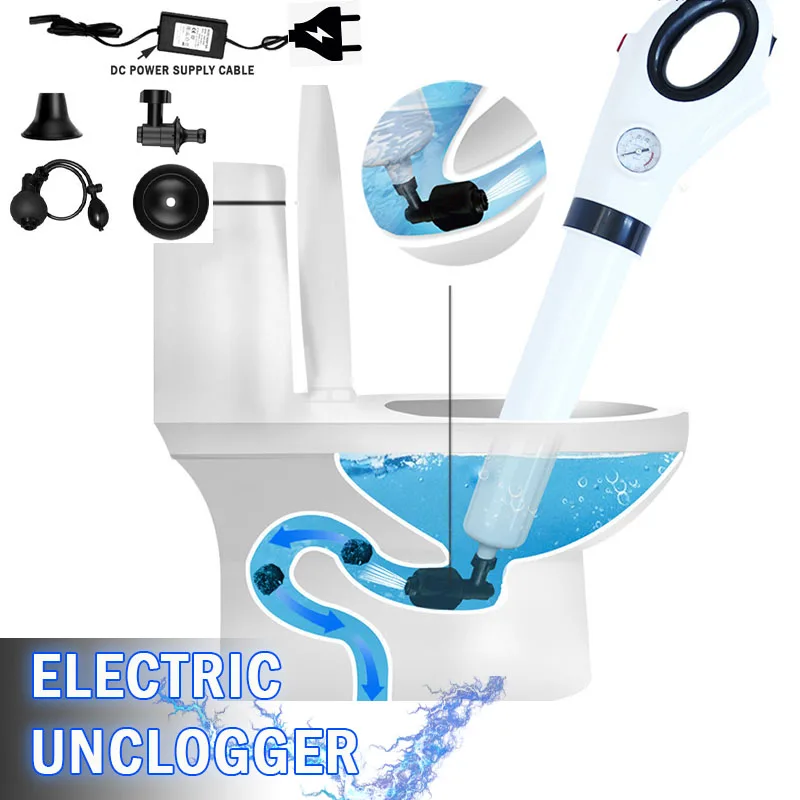 Dredging Tool Plug in Type Sewer Toilet Pipe Blockage Unblocker Upgraded Electric One Shot Through Electric Simple Package