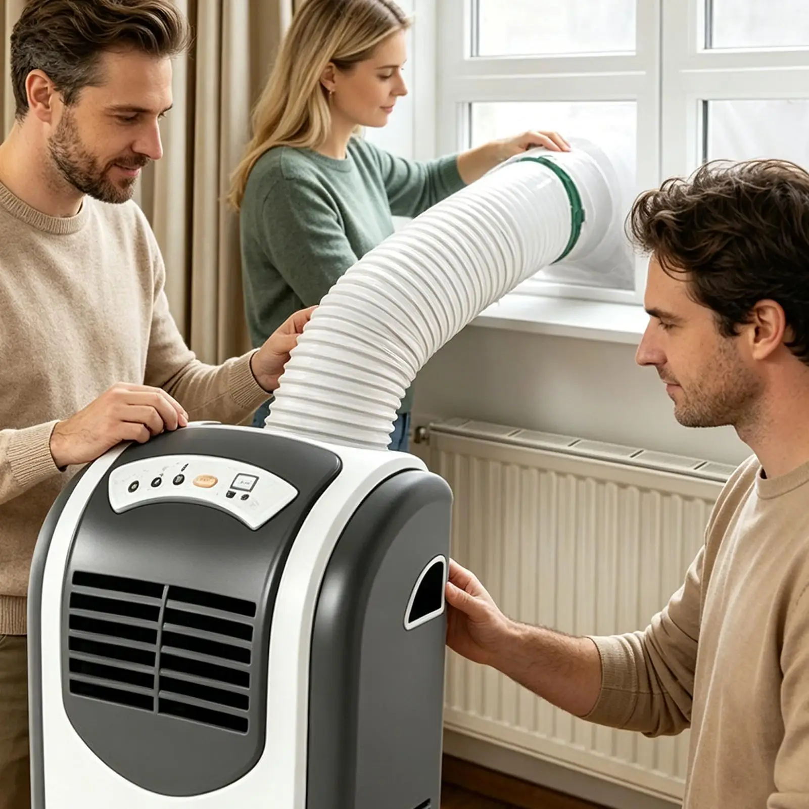 Portable AC Window Vent Kit Heat Insulation Seal Fabric Portable Air Conditioner Vent Kit With Hose And Tube Adapter For Home
