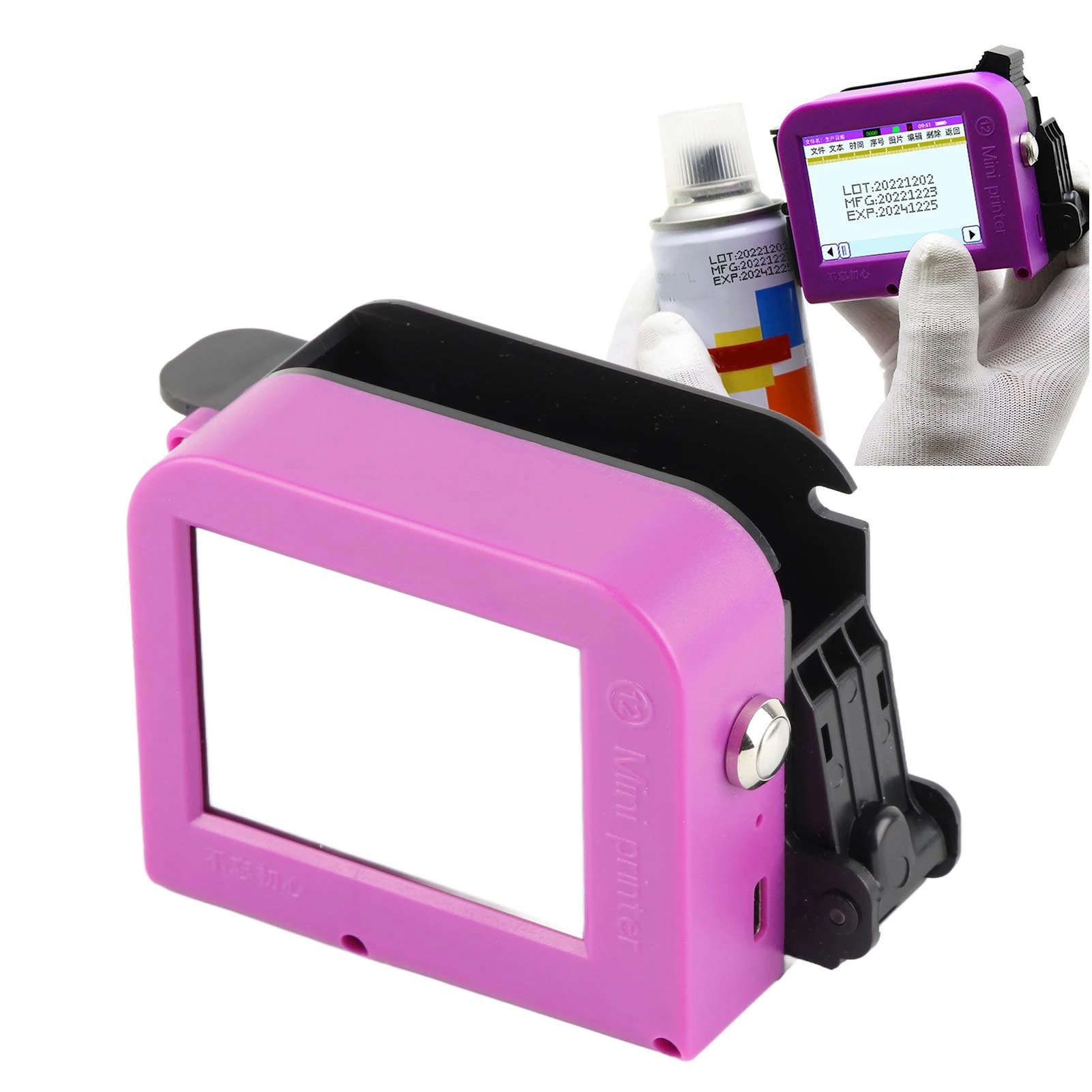 

Ручной струйный принтер DP19 для QR-кодов, цветной LED-дисплей, 4 CPU, машина для струйной маркировки, 12,7 мм, портативный струйный принтер