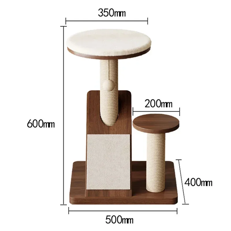 

Pure solid wood cat climbing frame Small apartment does not occupy a small area, small sword hemp rope, short-footed cat climbin