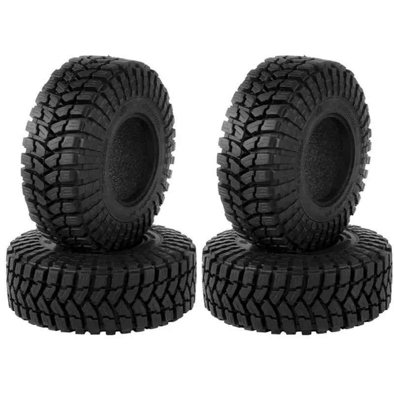 【STOCK】4PCS 110Mm 1.9 Rubber Tire Wheel Tyre for 1/10 RC Crawler Car TRX4 D90 SCX10 II III MST A
