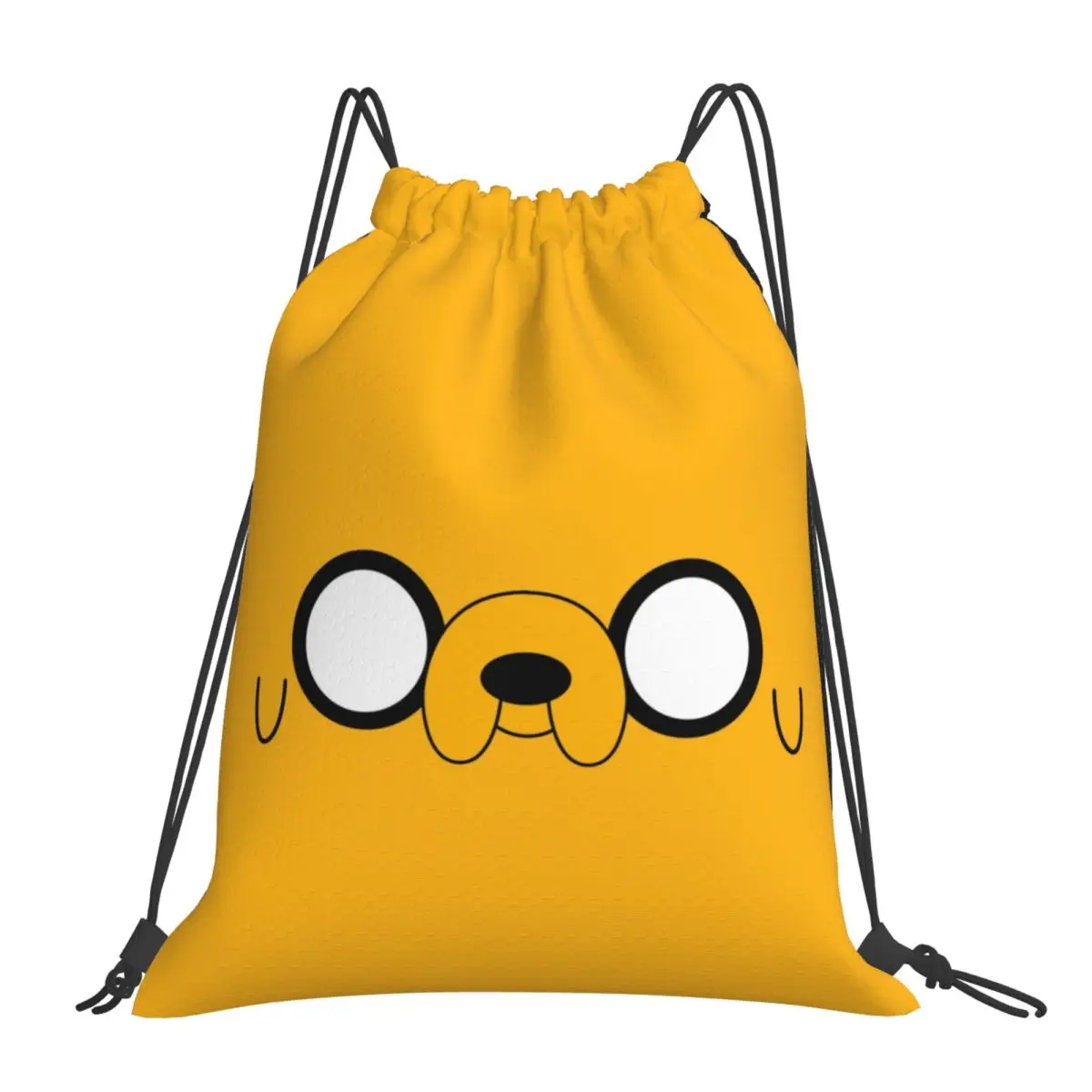 Adventure Time Jake's Eyes Backpacks Portable Drawstring Bags Drawstring Bundle Pocket Shoes Bag Book Bags For Travel Students