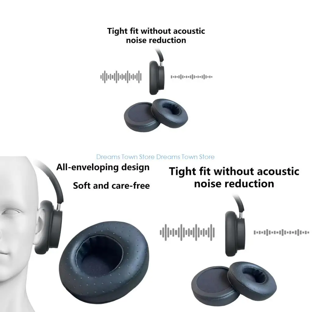 HX6A Soft Protein Leather Earpads Ear Pad Headphones Sponges Cushions Cover for AH-D5200 Headsets