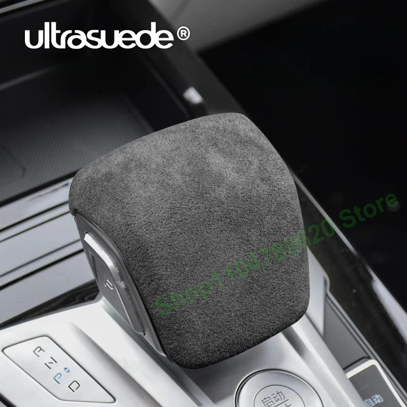 

Замшевая ручка переключения передач на центральной консоли автомобиля + накладка из АБС-пластика для BYD Yuan 2019 2023, крышка ручки центрального управления Song Pro