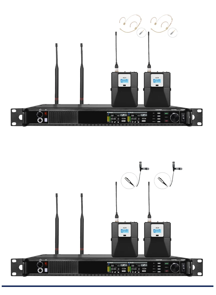 Paulkitson ANX4 True-Diversity Drahtloses Mikrofonsystem, Mehrfrequenz-Handmikrofon mit Bodypack für Karaoke, Bühne und Live-Shows – Detail 19
