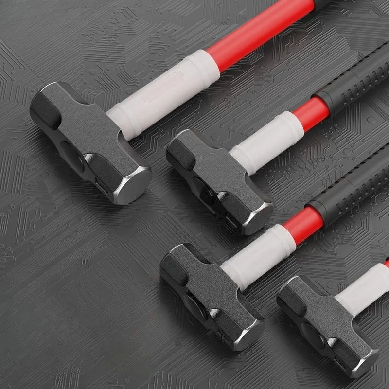 Octagonal Hammer, PVC Anti-shock Handle, Heavy Duty Steel Sledge Hammer for Construction