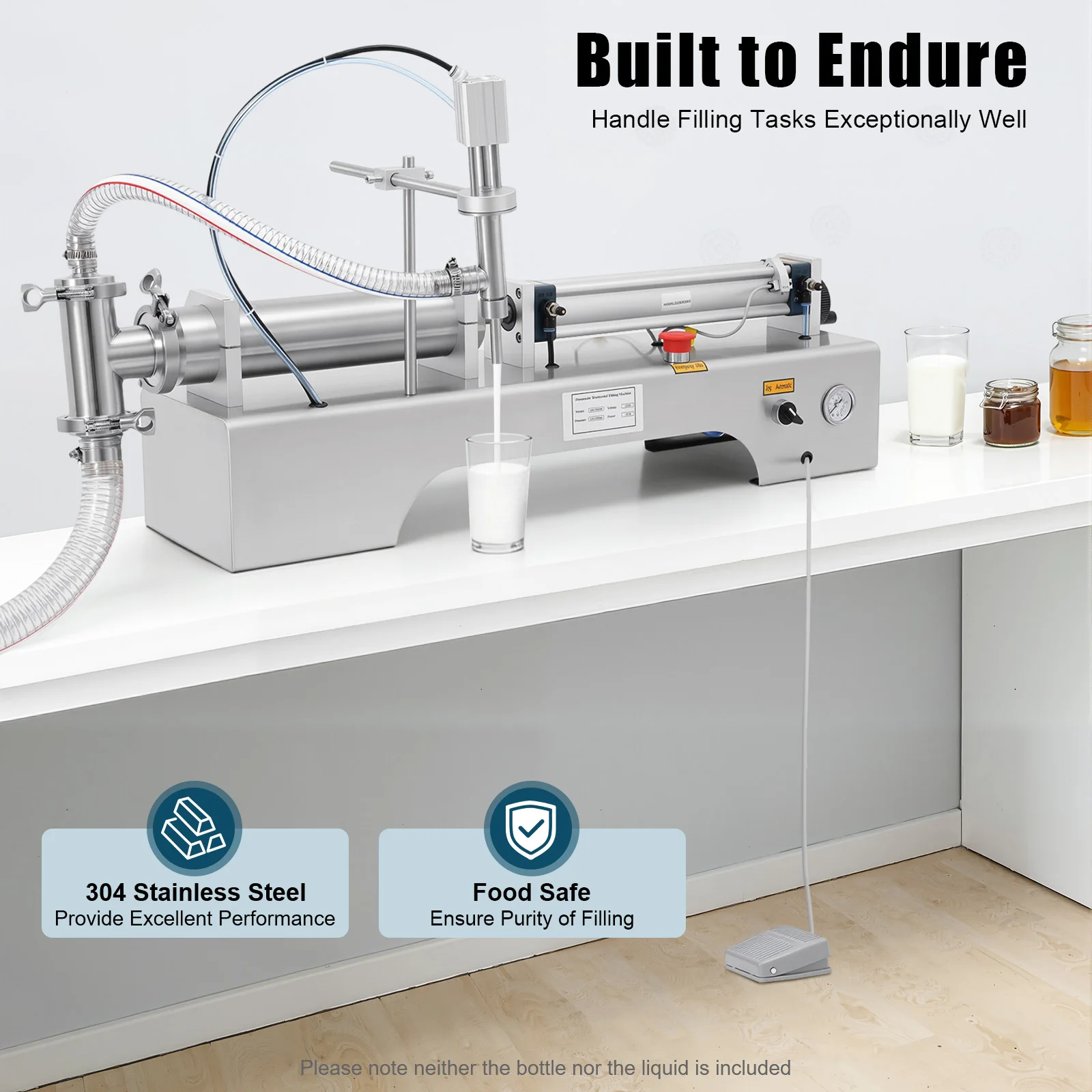 100–1000 ml horizontale pneumatische Flüssigkeitsfüllmaschine, quantitative automatische und steuerbare Füllung, für Saft- und Bierkosmetik – Detail 7