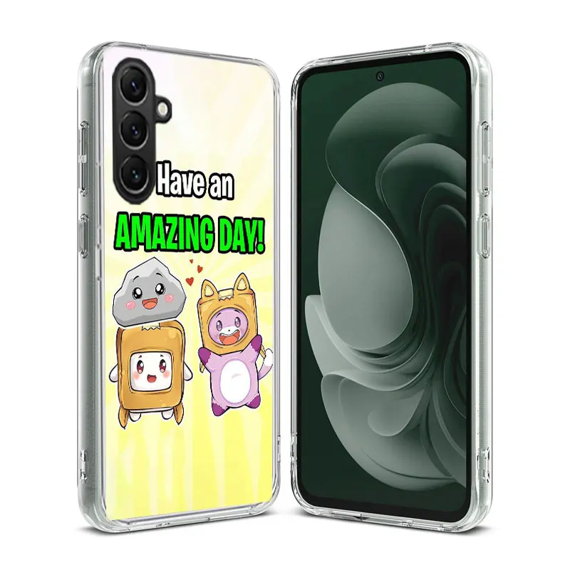 Lankybox Cute Phone Case Samsung Galaxy A70 A50 A40 A30 A20E M30S M31 M21 M12 J8 J6 J4 M32 M52 M51 A90 A80 A20S M11 A10S Capa