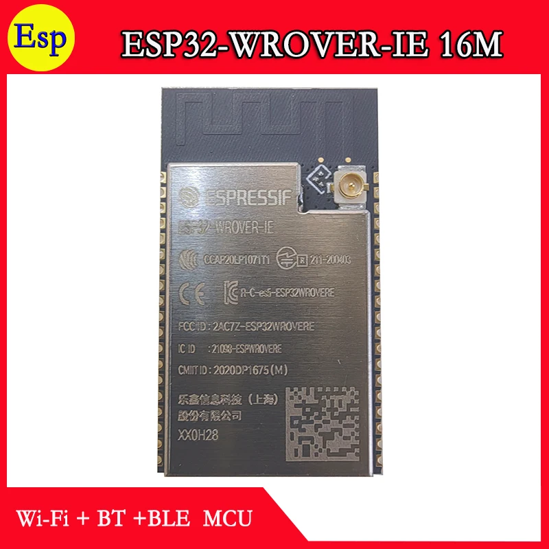 

ESP32-WROVER-IE 16M N16 8MB PSRAM ESP32 WROVER IE Espressif ESP32 IPEX Antenna Dual Core Wi Fi&Bluetooth Module