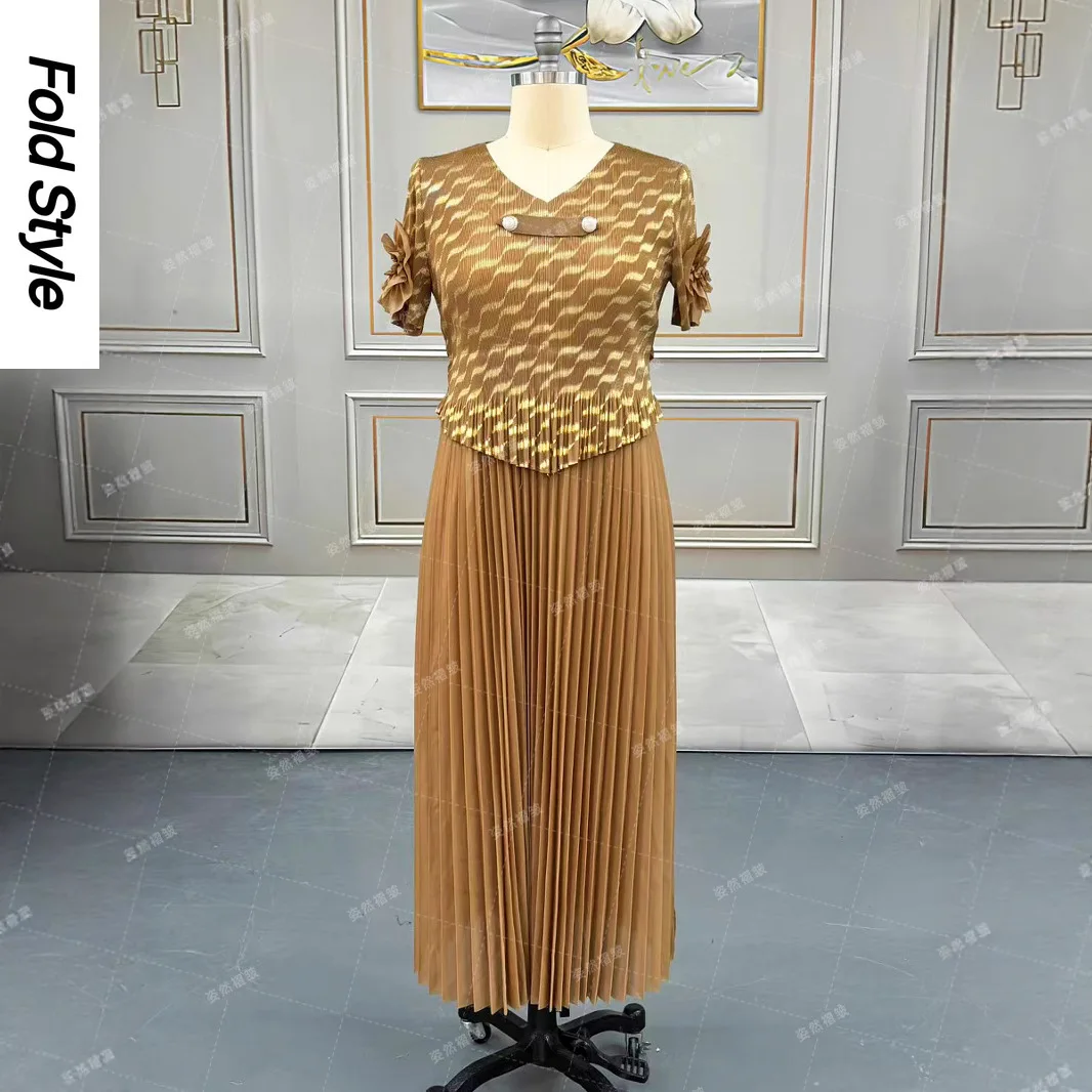 2025 Luxury Dresses for Women Elegant and Beautiful Gowns Miyake Pleated Dress Party Evening Prom Formal Female Fashion