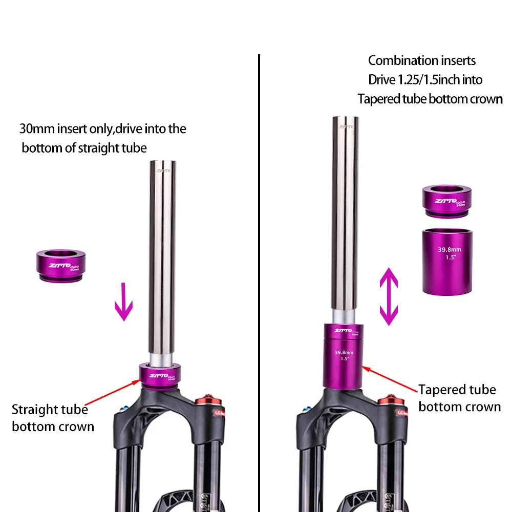 ZTTO Bicycle Headset Press Fit Install And Remove Tool Semi Integrated Steering Box Fork Crown Spacer Washer Installer Driver