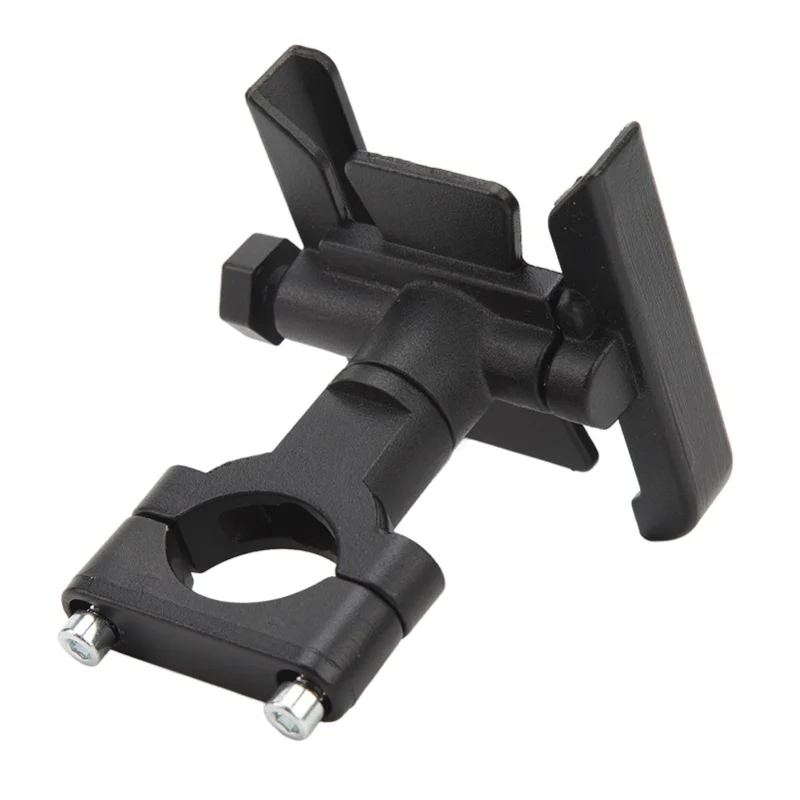 Bike Phone Bracket Handlebar Metal Phone Clamp 360 Degrees Rotation Cushion Padding Anti Shake Quick Release Easy Installation