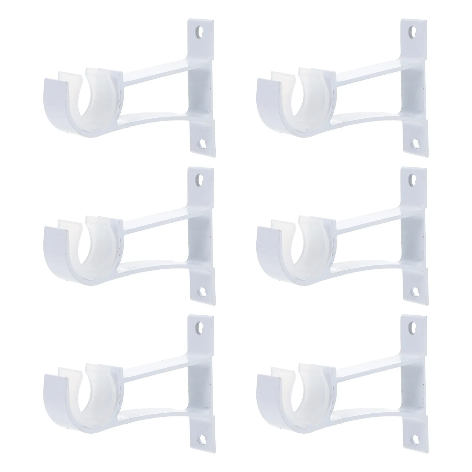 1Set Modern Curtain Rod Brackets Strong Reliable Installation Hardware Suitable for Roman Rods Valance Rods Curtain Bar Racks