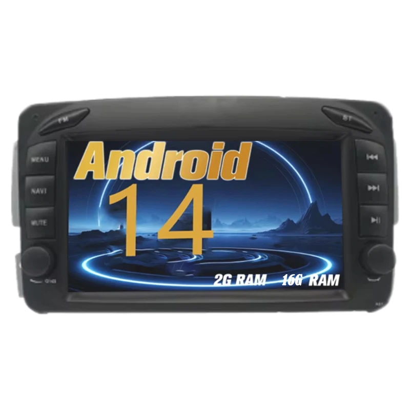 

Android car radio for Mercedes Benz C-Class W209 stereo screen Carplay Bluetooth GPS Navigation FM radio 7’