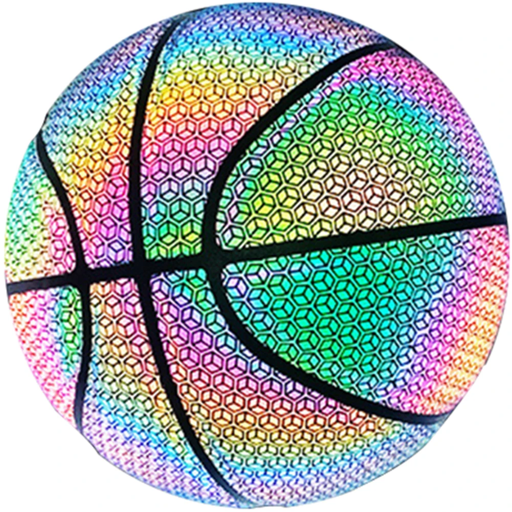 

Basketball Holographic Glowing Reflective Basketball Luminous Glow Basketball