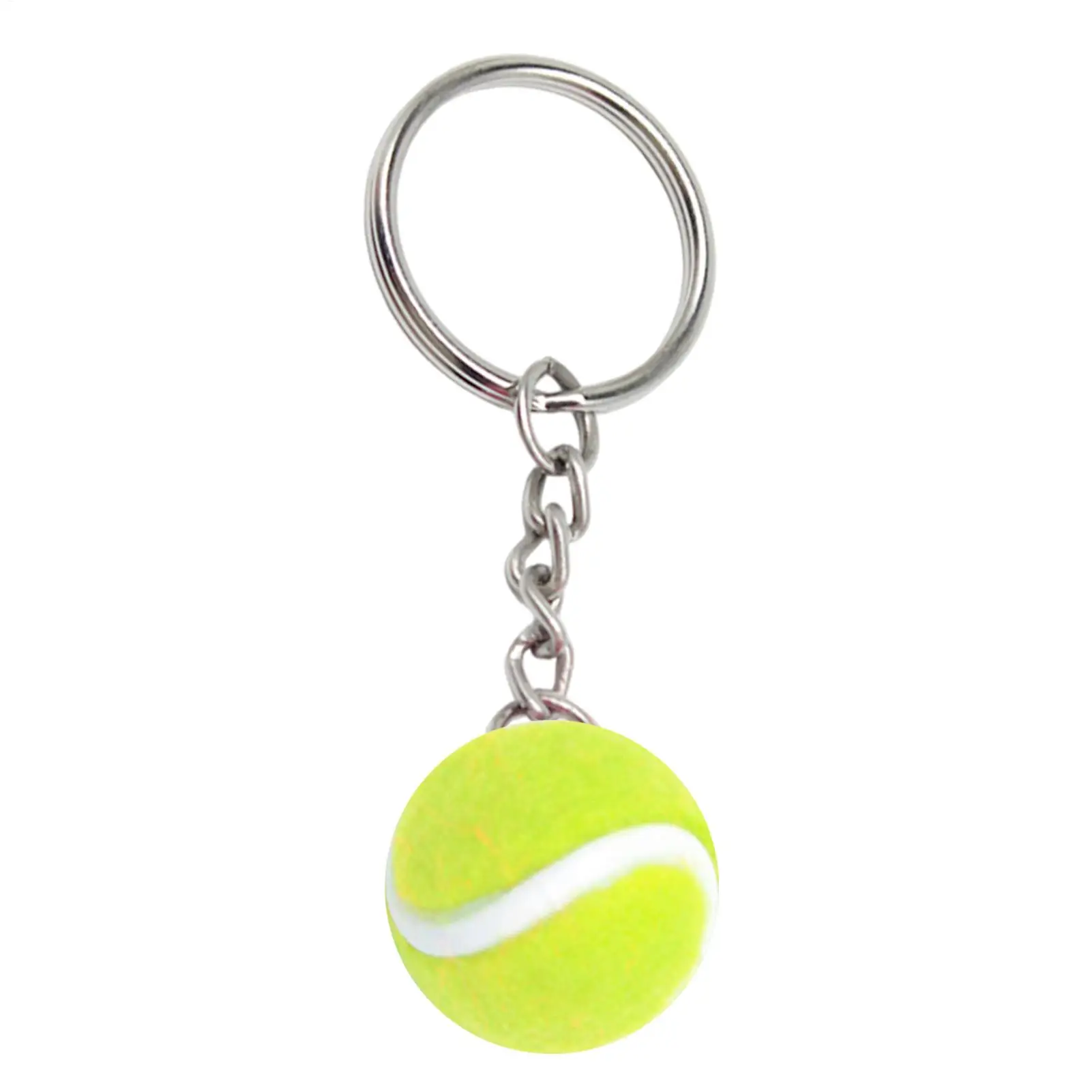 Mini Colorful Tennis Ball Keychain, Cute Sports Car Key Ring Pendant for Backpack & Handbag, Novelty Gift for Tennis Fans