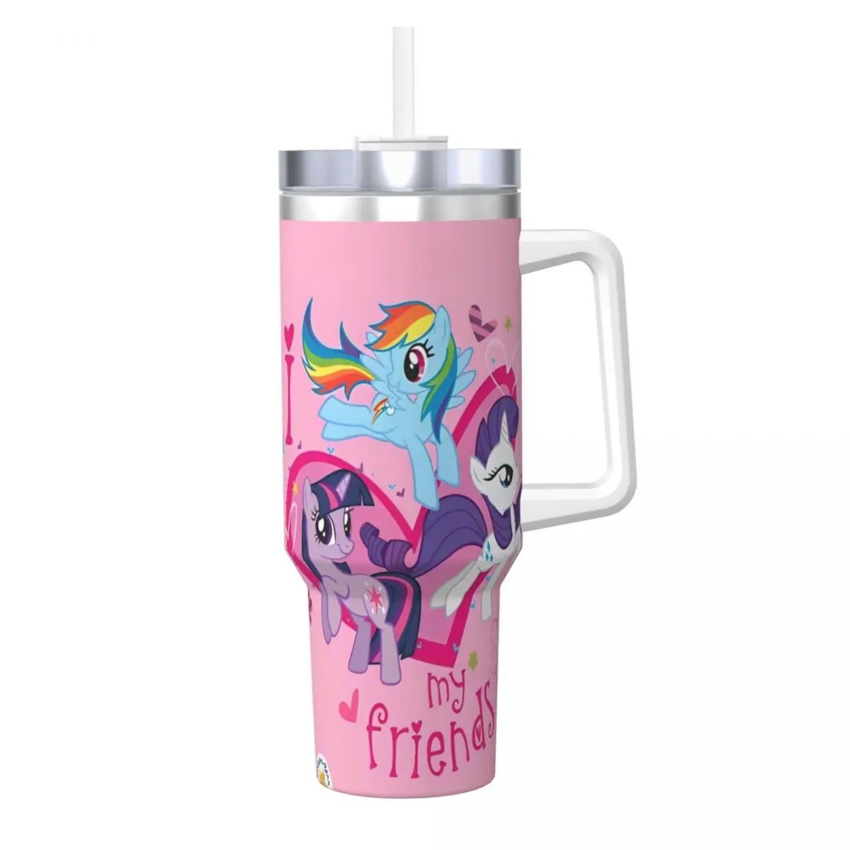 My Little Pony Tumbler friends Hot Drinks Water Bottle Heat Preservation Stainless Steel Coffee Mug Printed Camping Mugs Cup