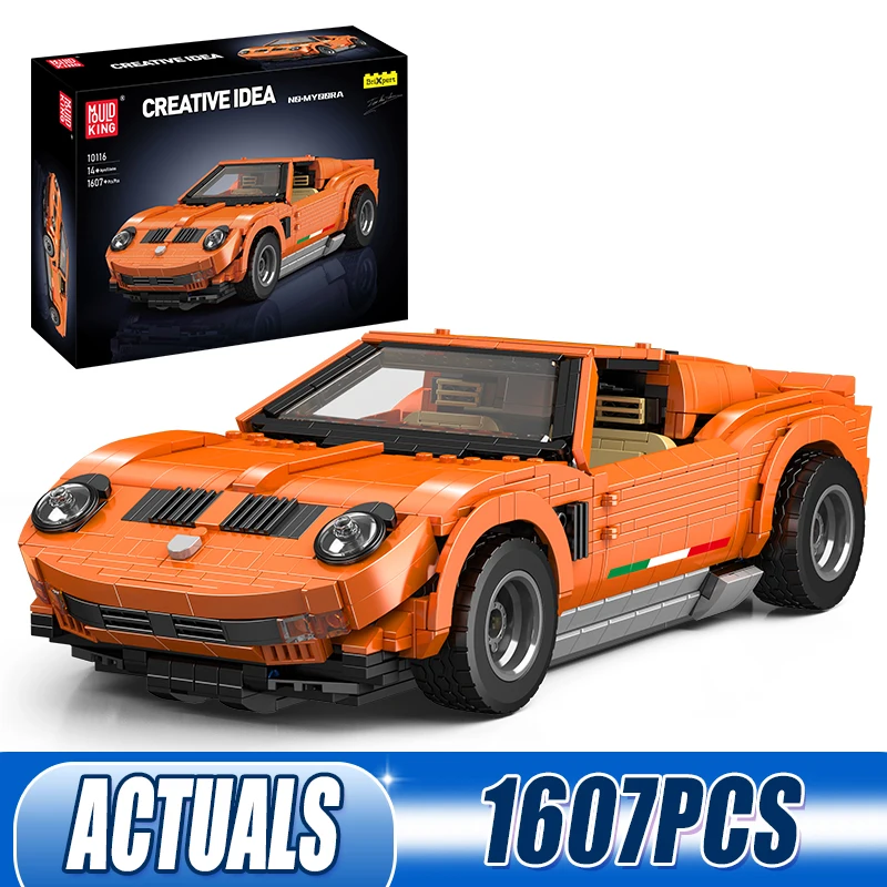 Mould King 10116 Technical Car Toys The Orange Mura Sports Racing Car Buiding Block Assembly Car Bricks Kids Christmas Gift