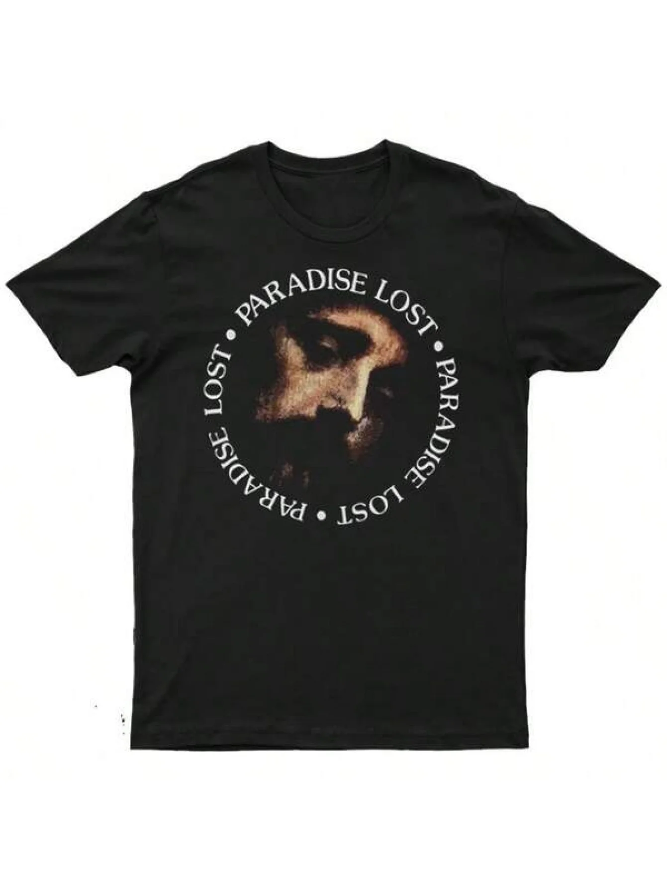 Lost Paradise Gothic Print T-Shirt - 2026 New Street Style Short Sleeve Top, Gothic Font Design, Loose Fit Round Neck, Suitable for Daily Casual, Gym, Concerts And All Seasons