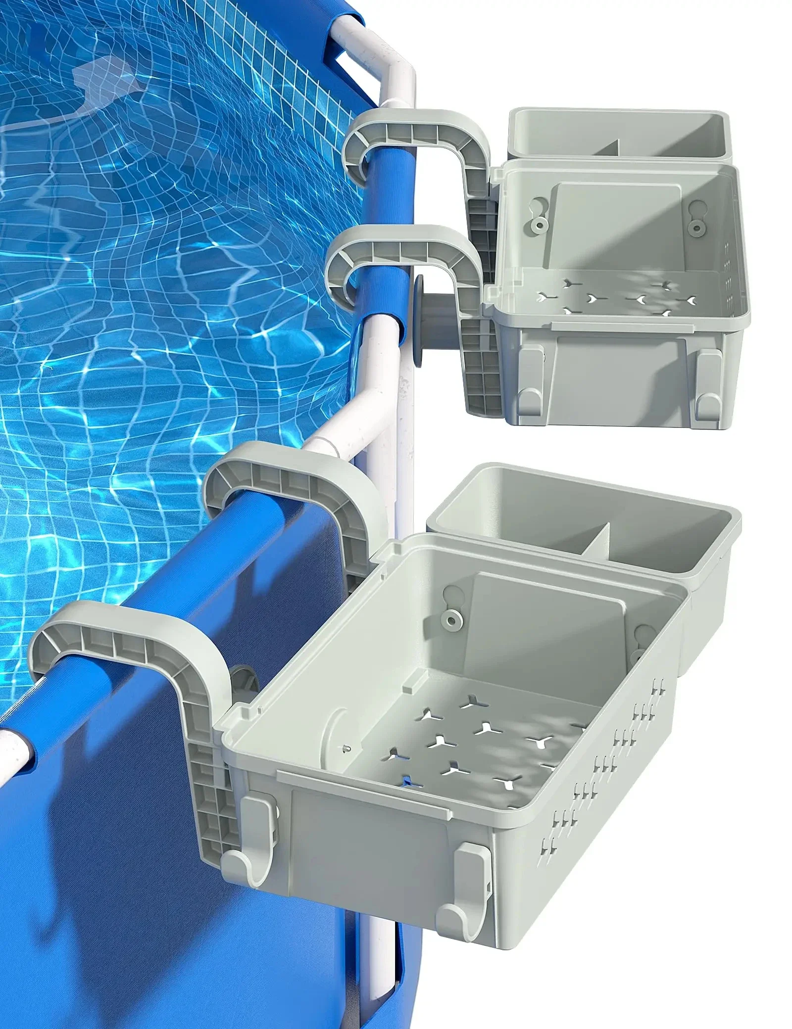 

Корзины для хранения у бассейна с держателями для чашек, запасные части для бассейна, аксессуары, корзина для хранения для бассейна