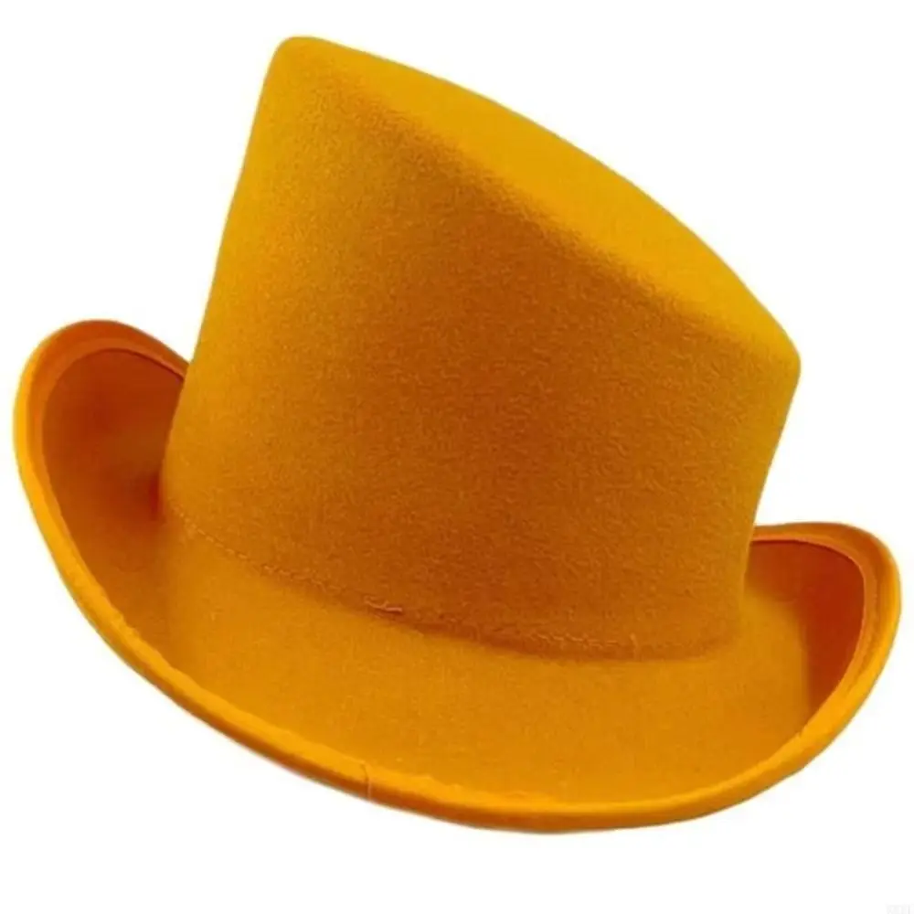 Retro Angled Edge Fedora Hat Bucket Hat Slanted Top Top Hat Multicolor Lightweight Magician Hat Party