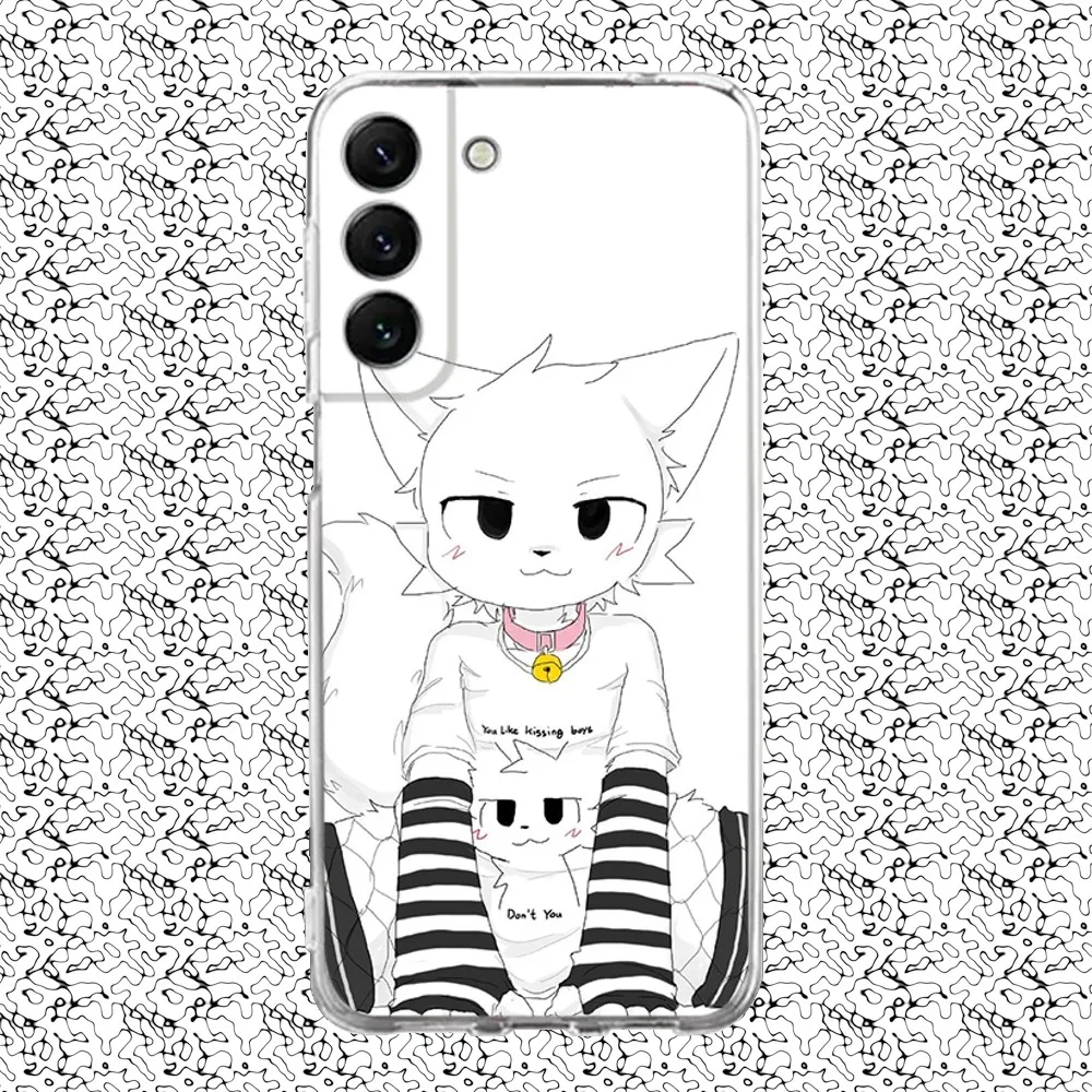 Силиконовый чехол для телефона Cute Boykisser для Samsung S30,23,21,22,20 FE lite,S10,9,PIus Note20ultra Soft Transparent