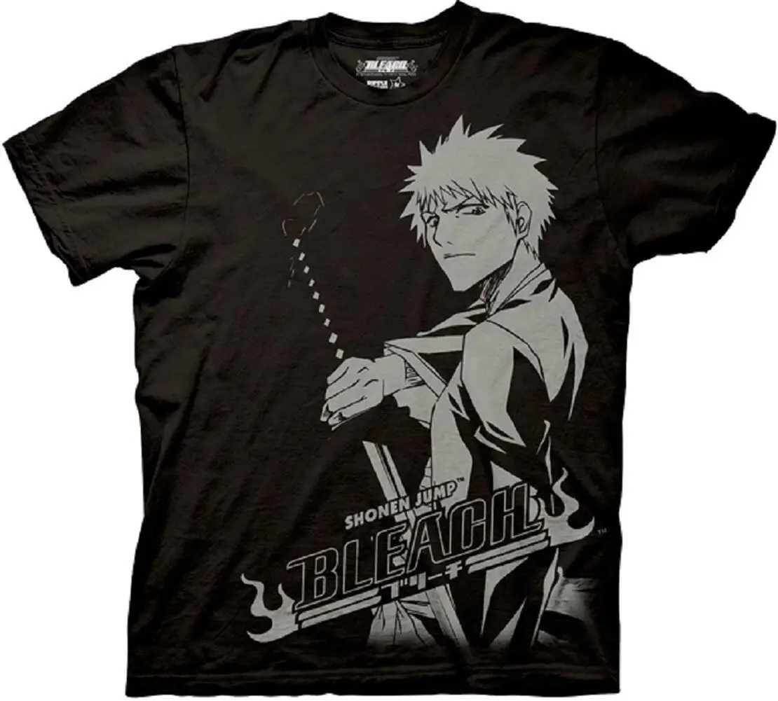 Official Bleach Ichigo Stare Men's TShirt Shinigami powers Ichigo Kurosaki Movie