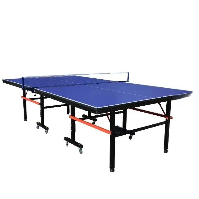 

Ping-Pong table with foldable and removable wheels, full-size Ping-Pong table