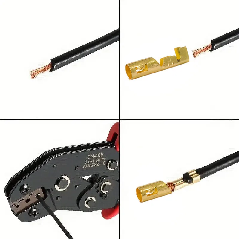 Bullet Crimped Crimping Connection Terminals Connector Wire Insulating Sleeves Car Motorcycle Brass Socket Electrical plug