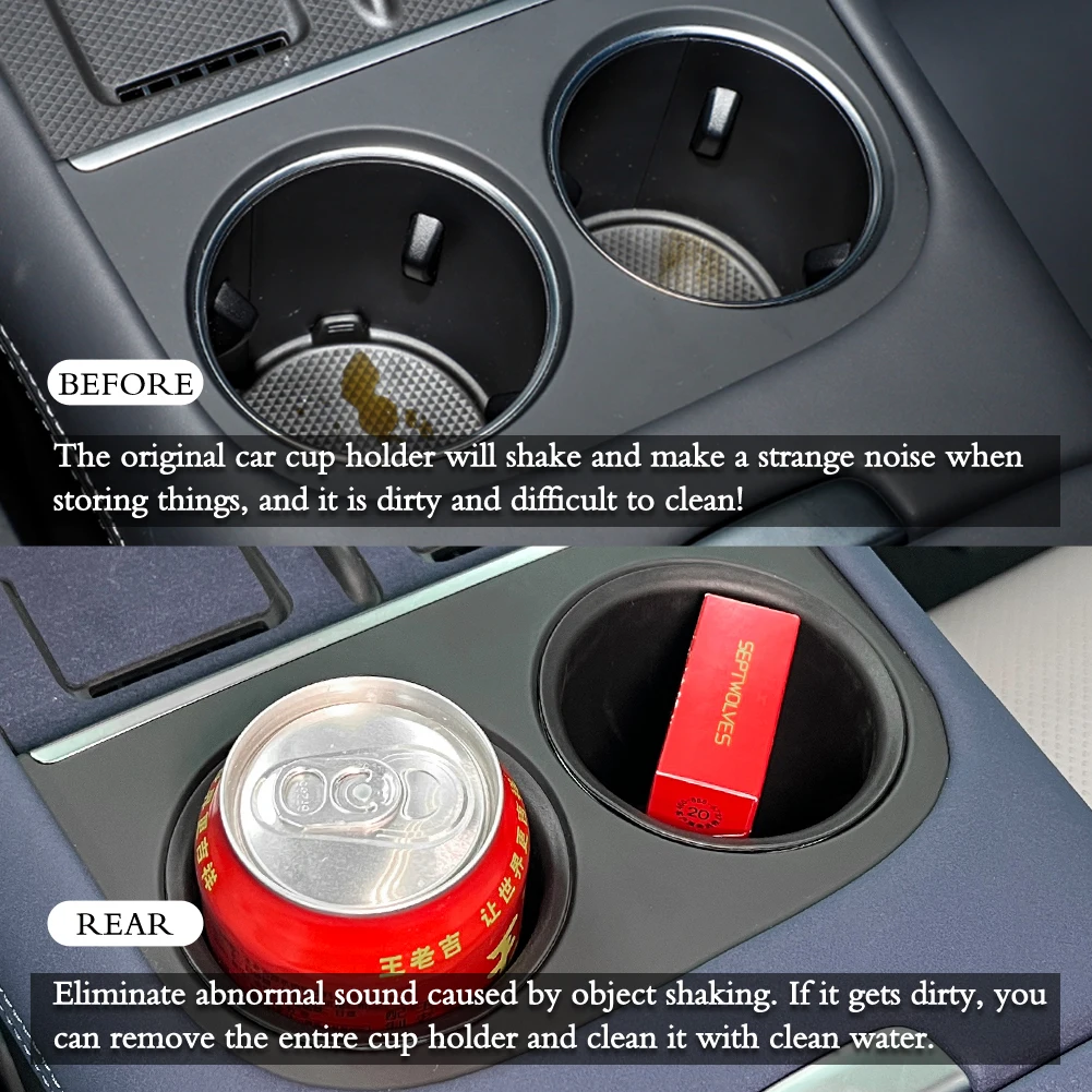 Smabee für Xpeng G6 2023 2024 Auto Mittelkonsole Aufbewahrungsbox Getränkehalter Armaturenbrett Ablage Innenraum Zubehör Organizer Schwarz – Detail 6