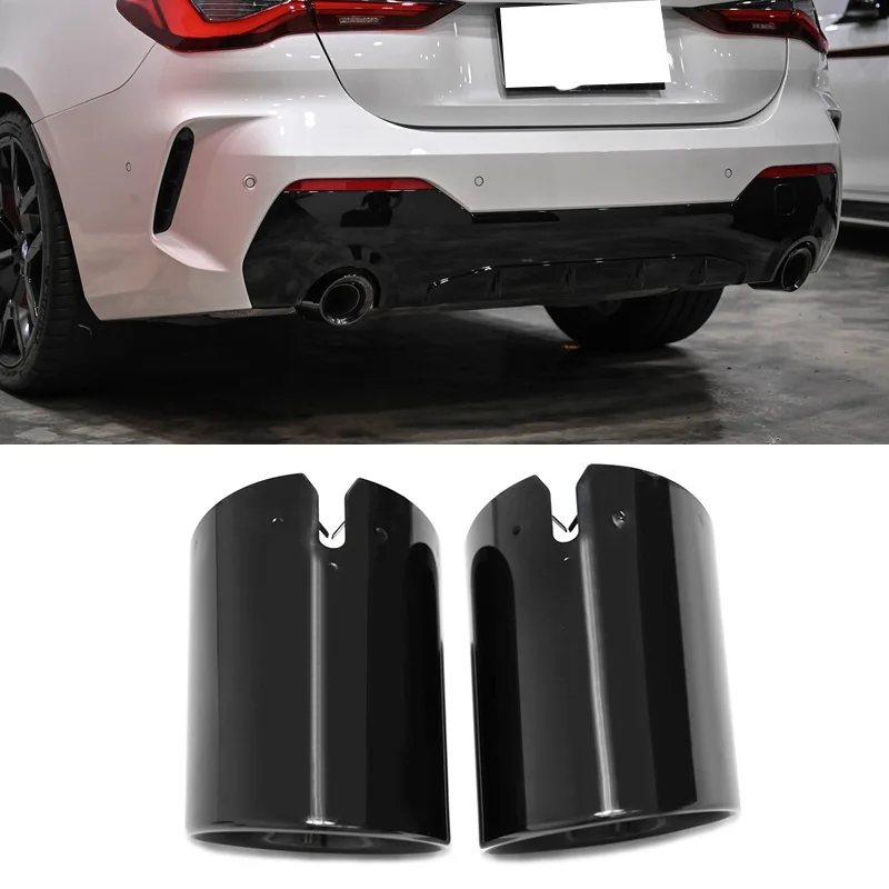 

2 насадки на выхлопную трубу для BMW G20 G21 320d 320i 330i Touring Wagon 2019-2022 (только до рестайлинга) G22 G26 420i 430i, накладка на глушитель