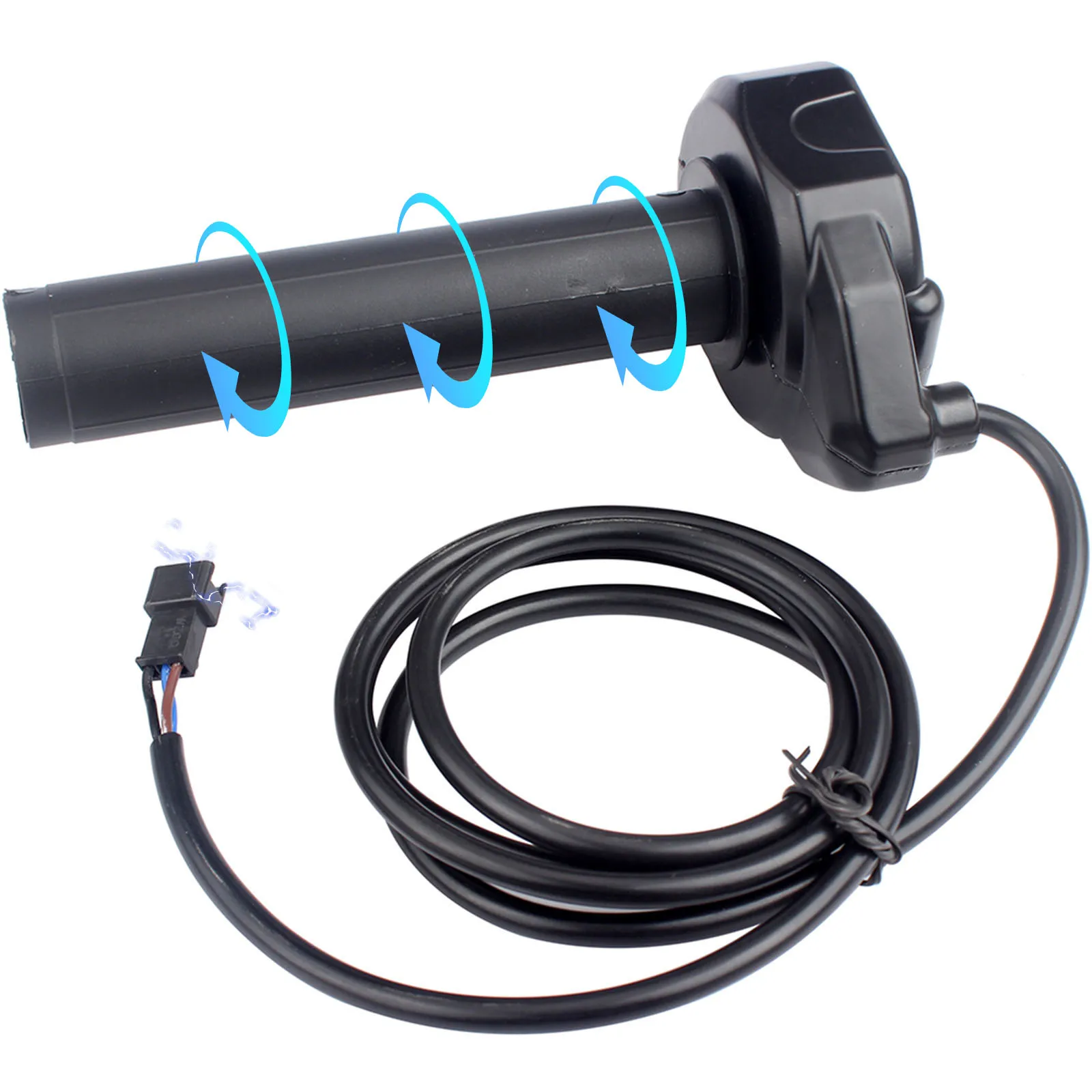 Full Twist Throttle Waterproof Smooth Handlebar for Surron Ebike Throttle Grip Cable Kit for Ridstar Q20 Electric Dirt Bike