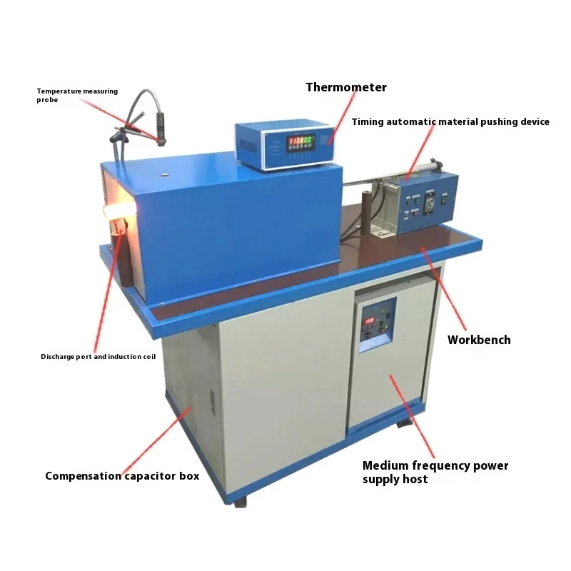 

Medium Forging Furnace, Copper Iron Rod, Stainless Steel, Continuous Hot Forging, Red Punching, Medium Frequency Heating Price