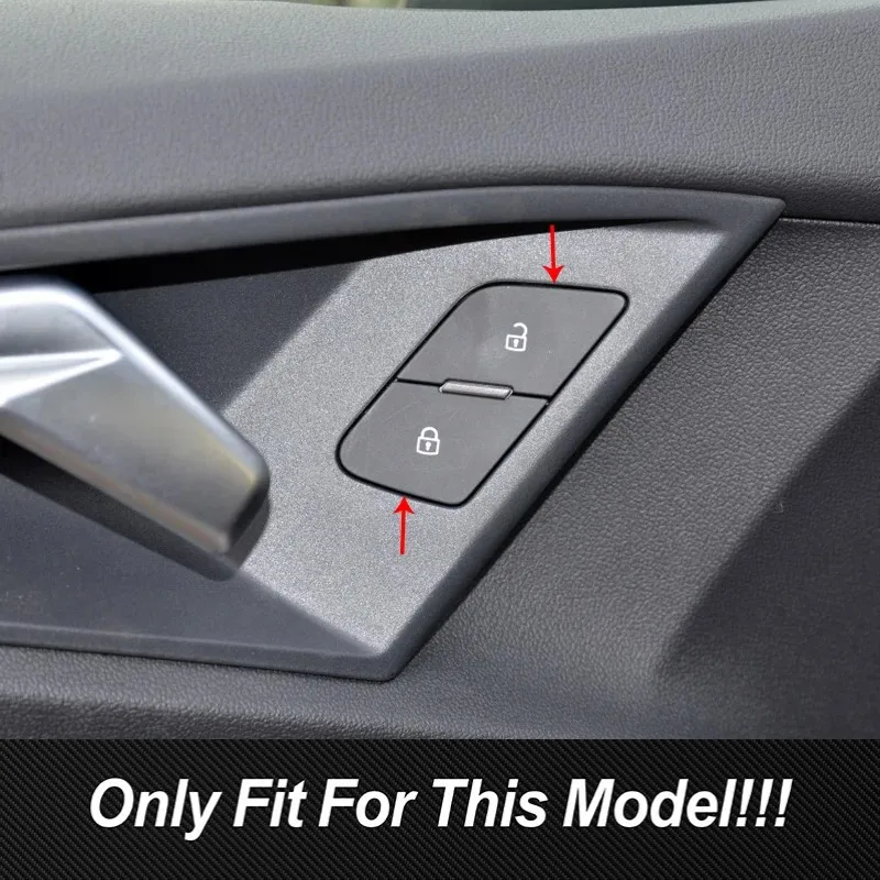 Aluminium Alloy Sticker Door Unlock Key Button Cover Sequins Trim Car For Audi A3 8Y 2021-2022 Interior Accessories Decoration