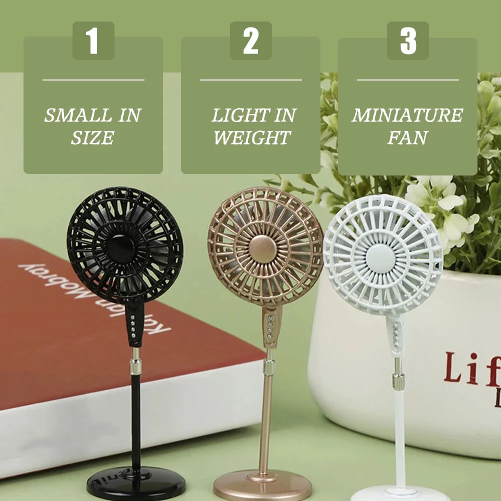  Simulated Fan Ornament Mini Toys Mold Floor Alloy Decorative Scale Modeling Child Small Ceiling