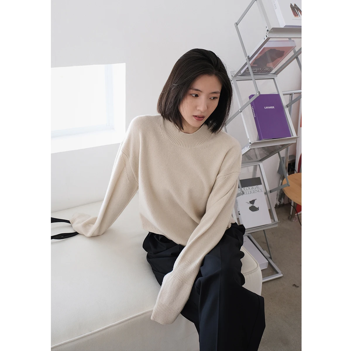 

Женский вязаный шерстяной пуловер JOC Home: особо теплый, уютный, с дизайном на плечах, вязаный, из тонкой пряжи, модный