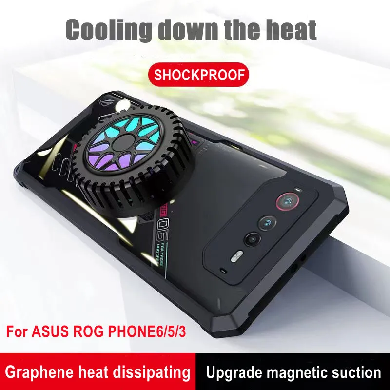 

Heat Dissipation Cooling Case For Asus ROG Phone 6 Case PC Frame Aluminum alloy chip Heat dissipation Cover For ROG Phone 6 Pro