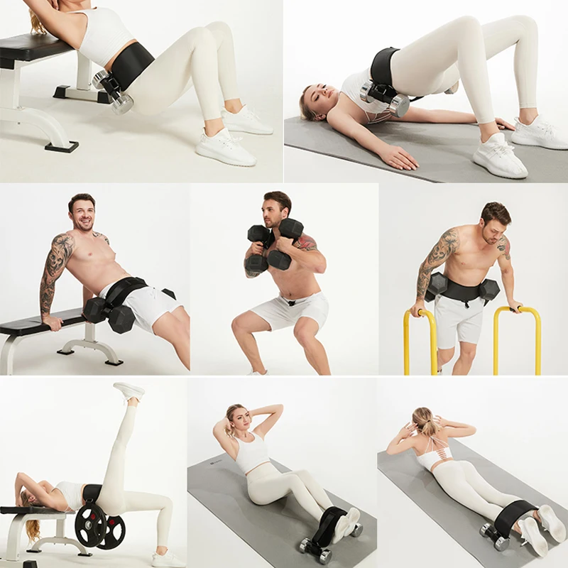 Hip Thrust Belt Glute Bridge Pad Butt Workout with Dumbbells Kettlebells for Squats Lunges Lunges Reverse Squat Bodybuilding