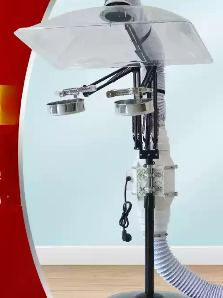 عادم دخان عمودي لعلاج الكى، منقي هواء منزلي محمول، تهوية 3 سرعات، نظام استخلاص الدخان المدمج #3