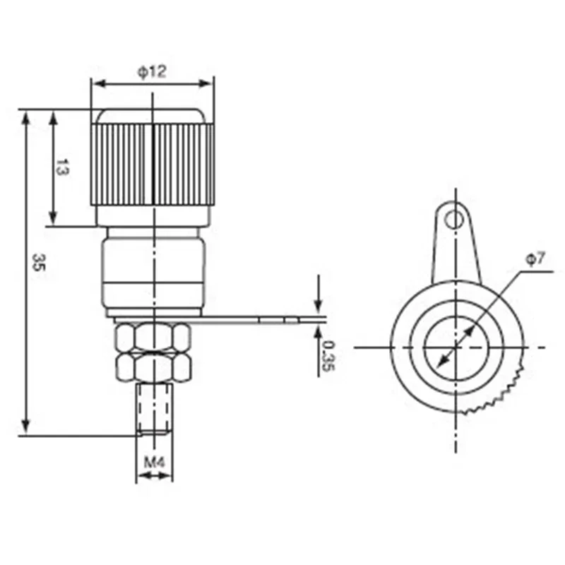4pcs Terminal fastener 4MM binding post banana jack terminal with metal insert nuts For Cable Terminals