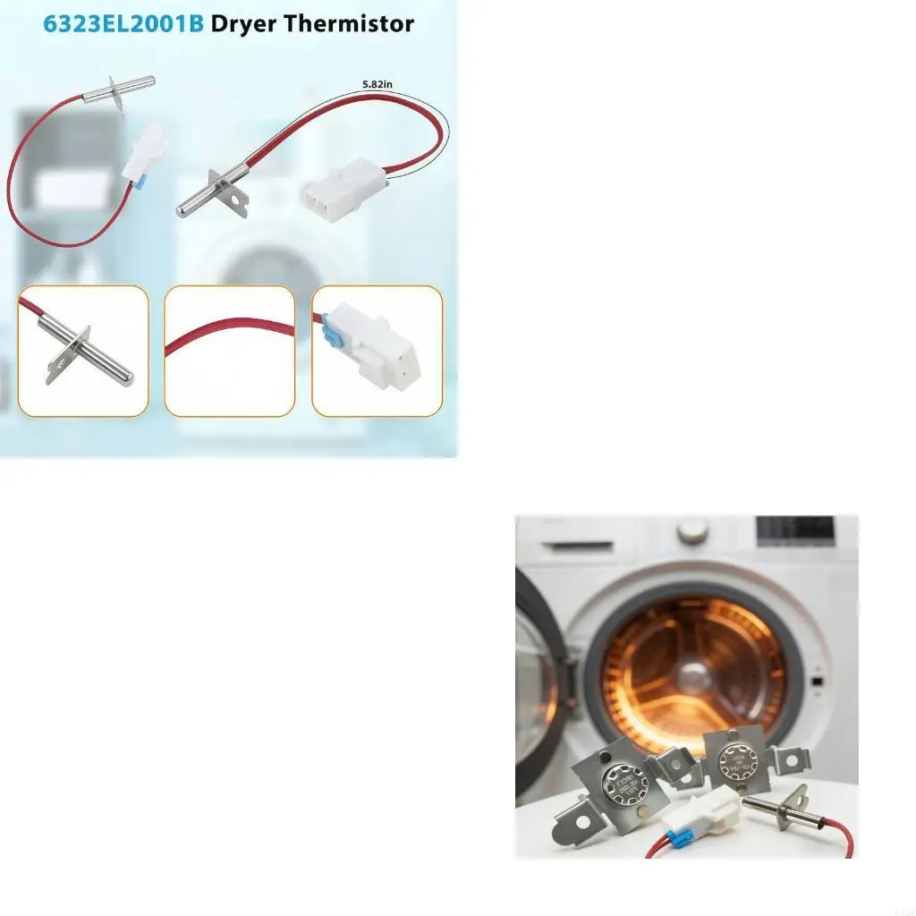 pieza secadora F92F AGM30045804 incluye termistor secadora y termostato límite alto