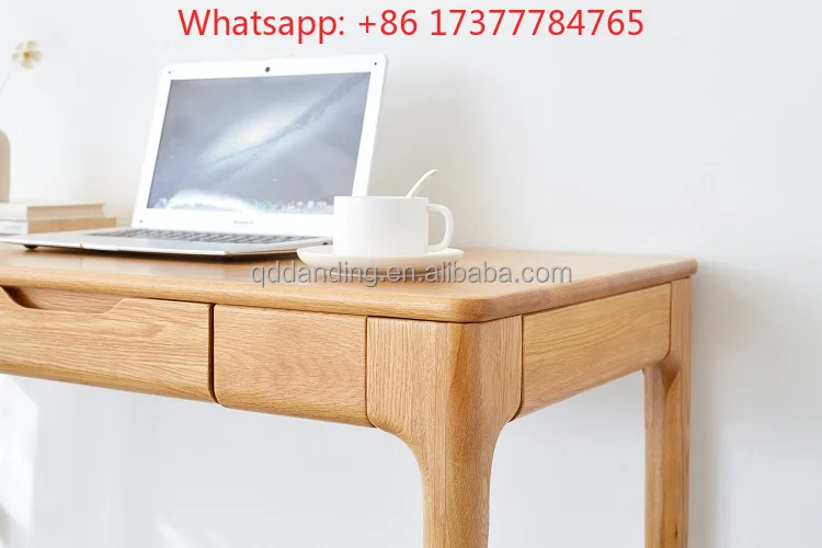 Solid Oak Wood Study Desk A7161 Nordic Style Home Office Furniture