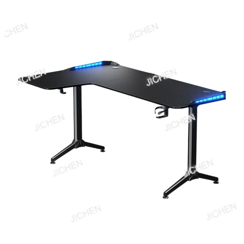 

Игровой стол JC с RGB-подсветкой, компьютерный стол, стол для спальни из утолщенного углеродного волокна, стол для учебы, рабочий стол для киберспорта.