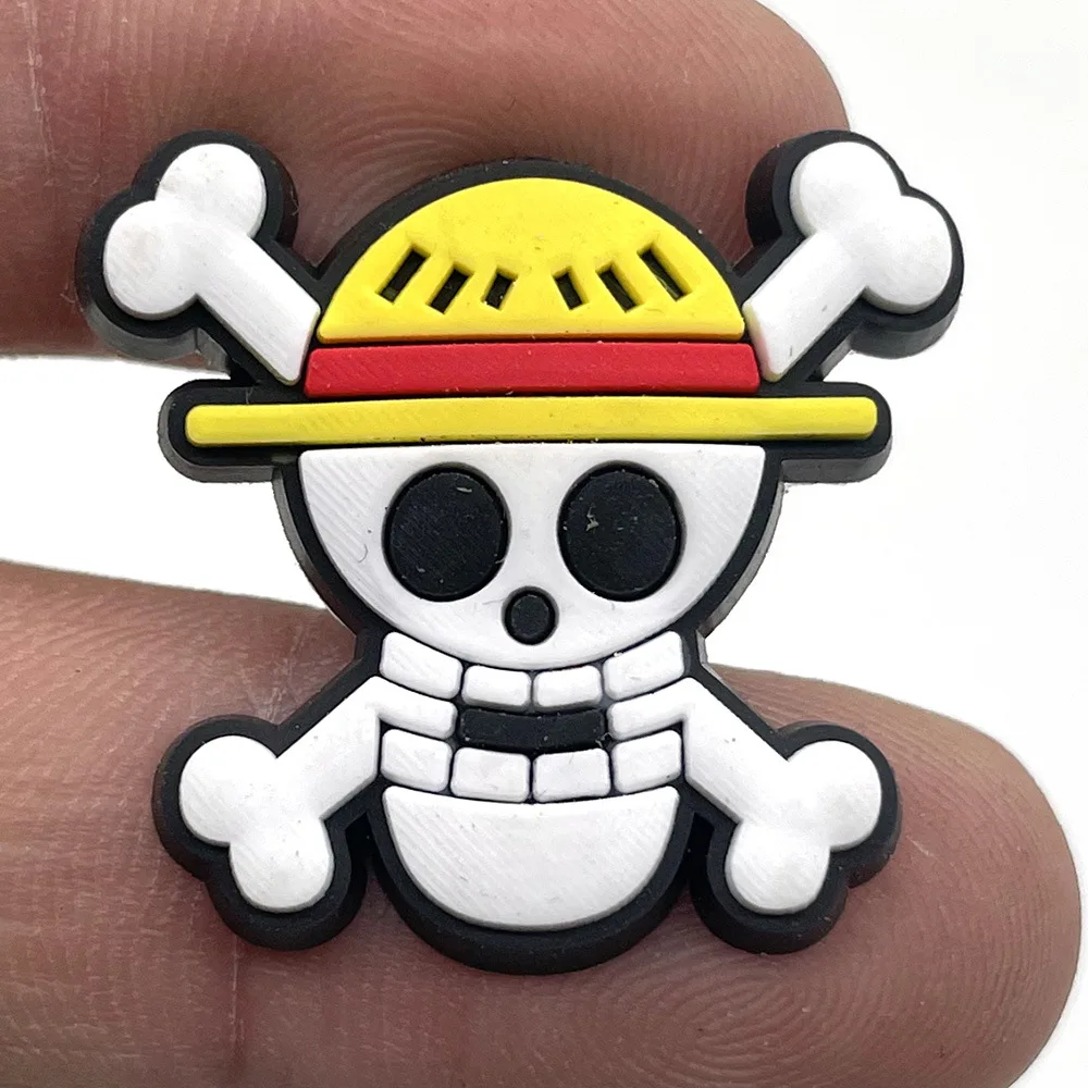 DIY One Piece Shoes PVC Charms Monkey D. Luffy Cartoon for Croc Jibz Kid's Party X-mas Gifts - view 4