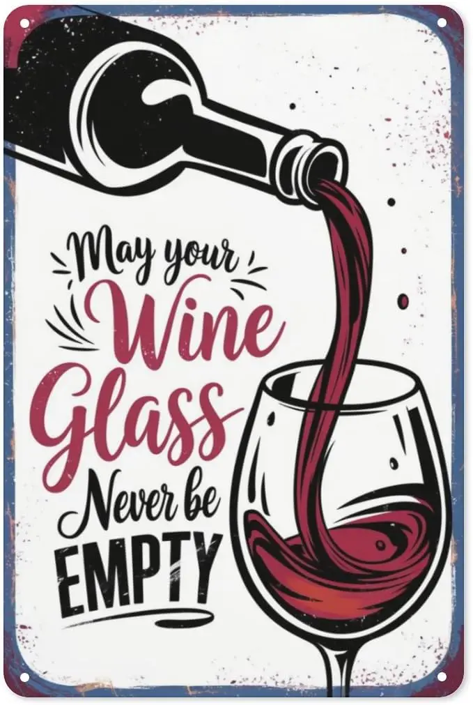 Wine Lover Tin Sign 8X12IN Vintage Metal Plaque for Cellar Door & Italian Trattoria Decor sign