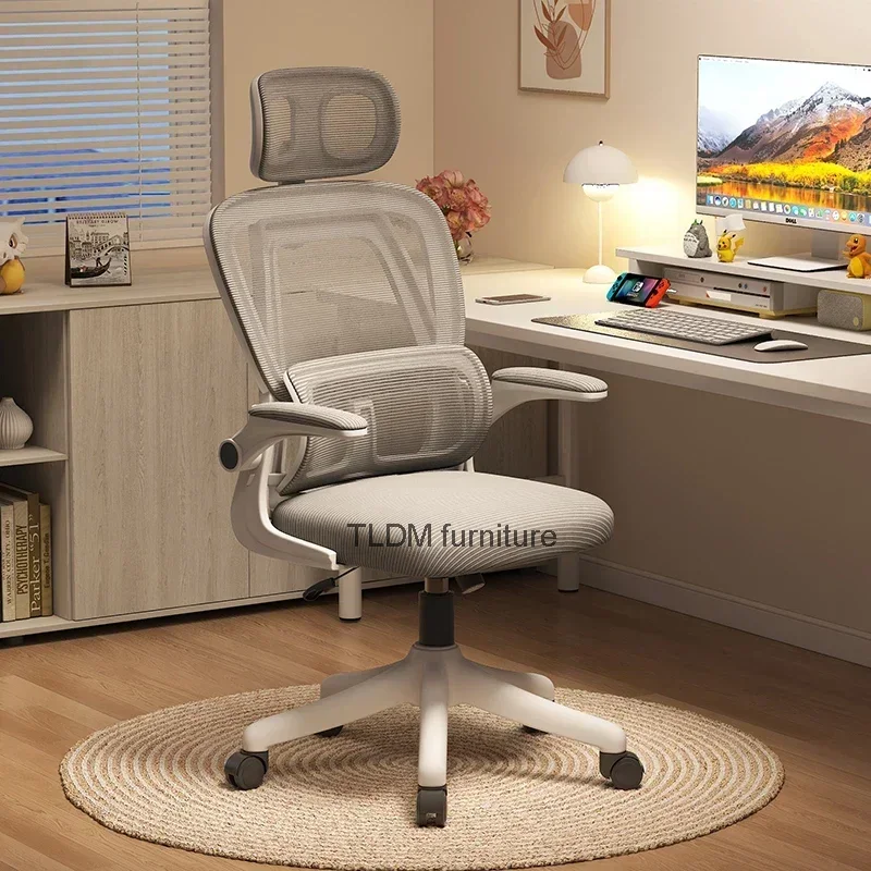 Deluxe ergonomic office chair with game computer aesthetics on the back. Comfortable bedroom for boys. Silla Para Oficina