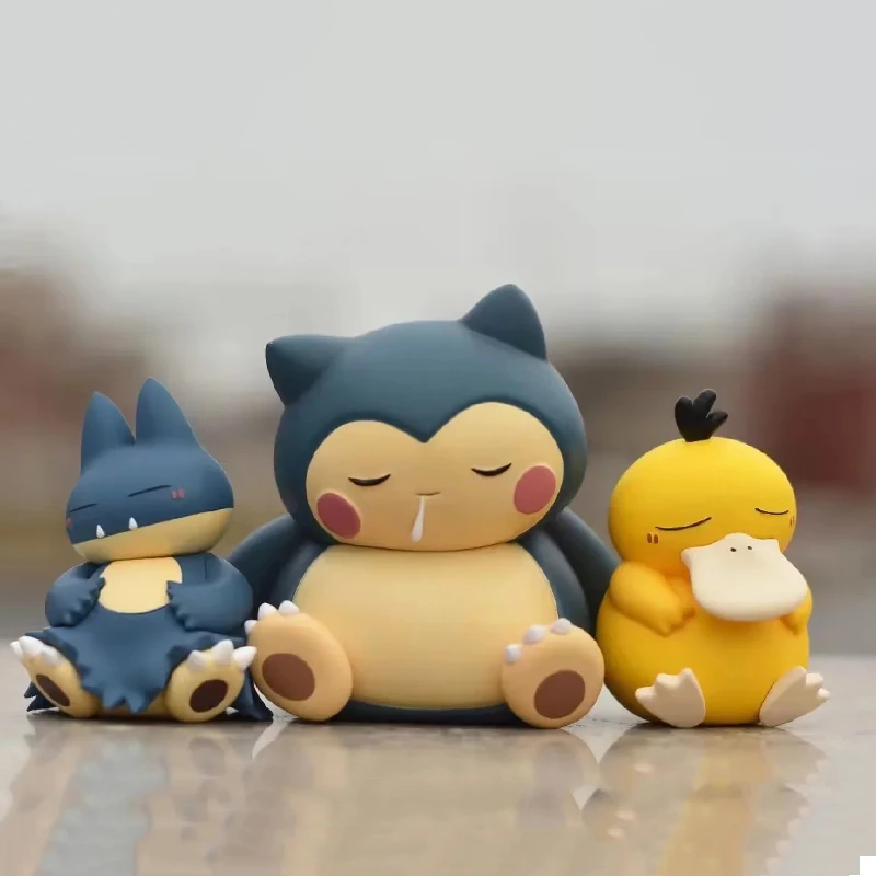 Pokemon Figure Snorlax Decoration Cute Psyduck Model Ornaments Car Ornaments Gift Boys Home Portable Wholesale Figure