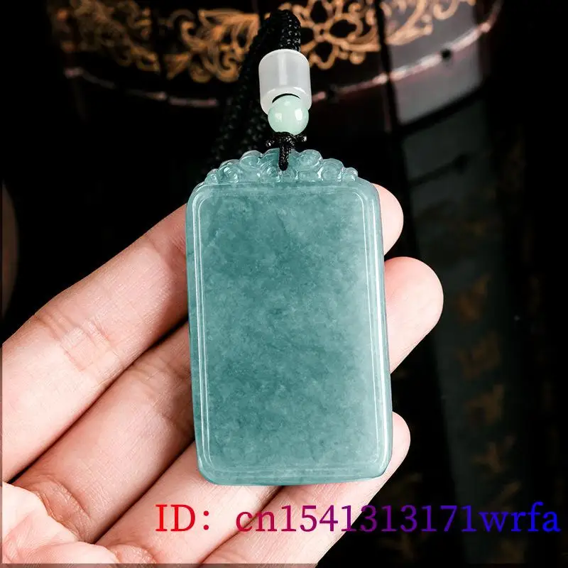 Imagem -02 - Jadeite Azul Birmanês Colar Pingente Acessórios de Jóias Reais Pedra Gargantilha Pedra Natural Presentes para Mulheres e Homens